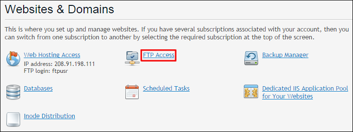 FTP Access